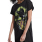 Camiseta Guess Feminina de Algodão com Estampa Gráfica Longline Preta Tamanho X-S