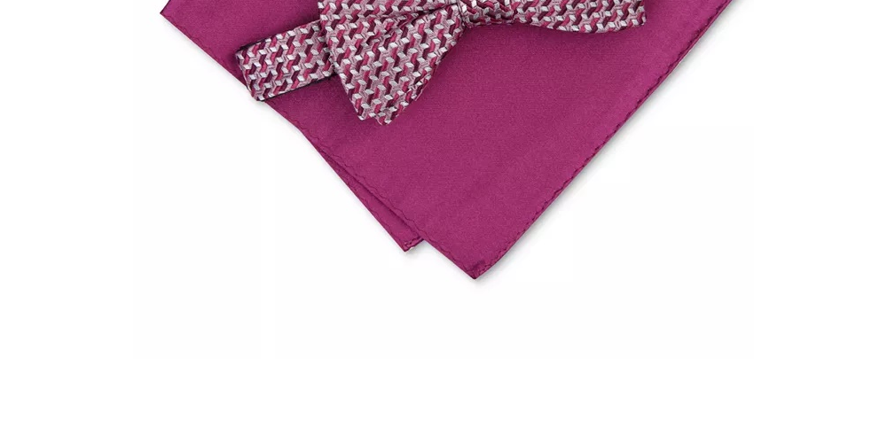 Gravata borboleta Alfani masculina Murphy Pocket Square de 2 peças, rosa, tamanho regular