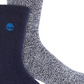 Meias Timberland Masculinas Marled Boot Azul Tamanho Único - Pacote com 2