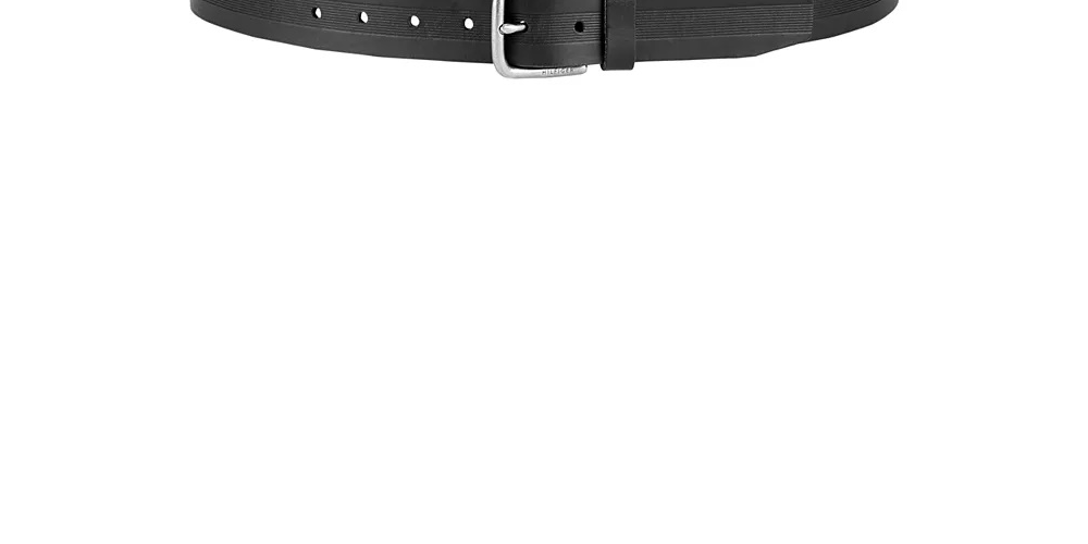 Tommy Hilfiger Cinto casual masculino de couro com relevo, preto, tamanho grande