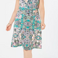 Vestido envelope feminino NY Collection Plus com estampa de jersey, azul, tamanho 3X