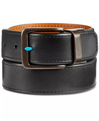 Cinto de couro reversível masculino original Penguin, preto, tamanho 36 REG