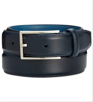 Cinto de couro Ryan Seacrest Distinction Perfect Glovetanned Masculino Azul Tamanho 34