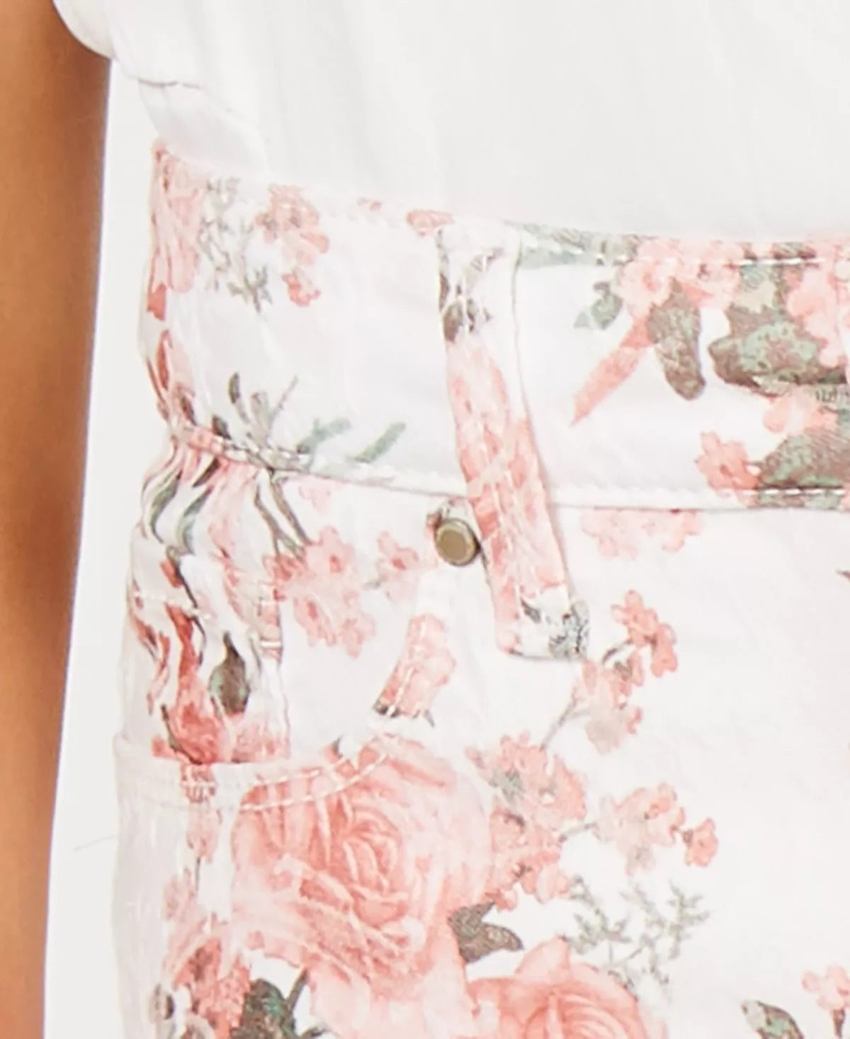 Calça Capri Delicate Bouquet Feminina Charter Club Rosa Tamanho 8