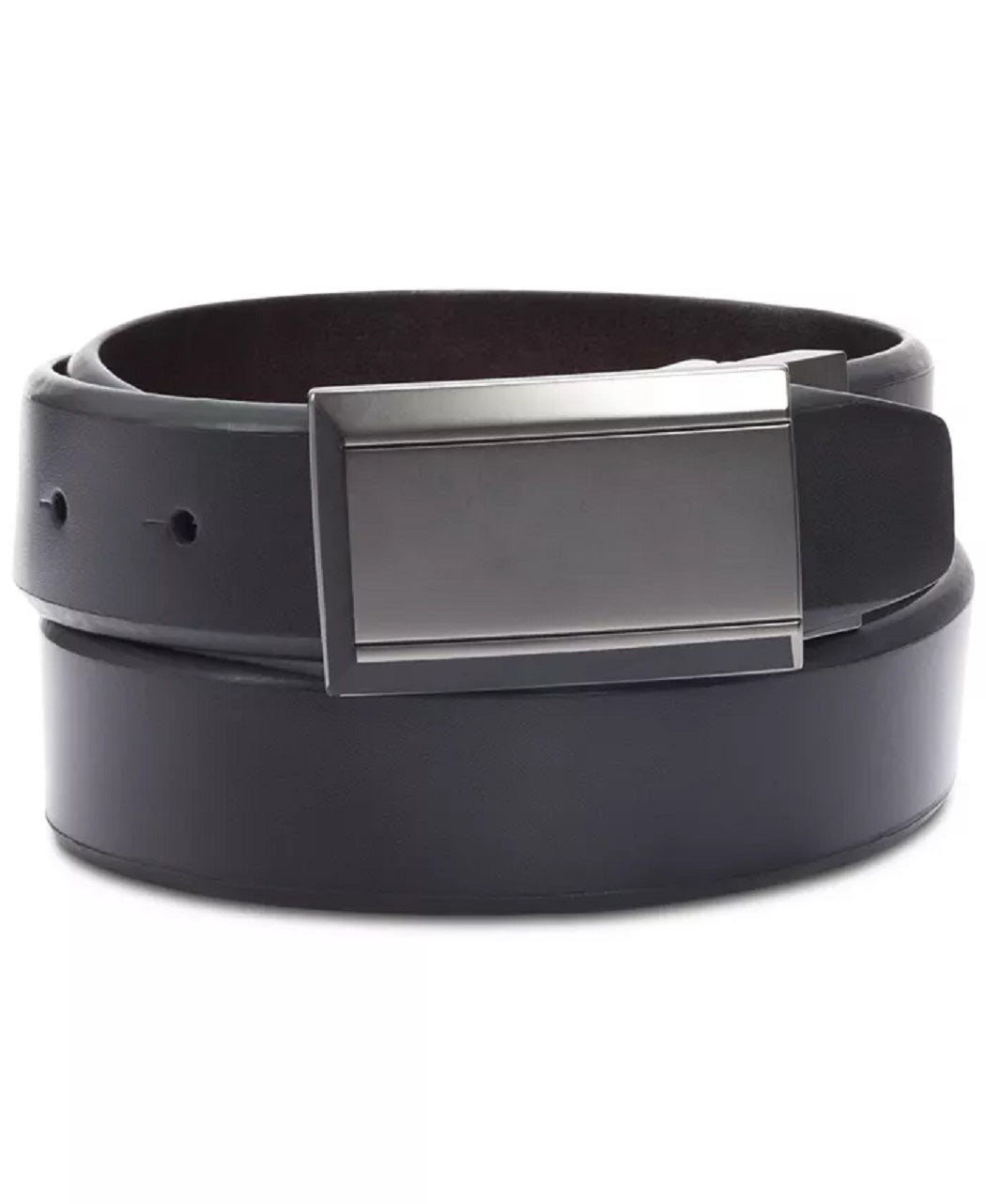 Cinto reversível chanfrado Kenneth Cole Reaction masculino, preto, tamanho 36