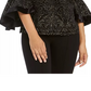 28Th &amp; Park Top feminino ombro a ombro com glitter, preto, tamanho extragrande