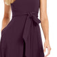 Vestido Calvin Klein Feminino com Cinto e Decote em V Roxo Tamanho 4