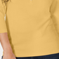 Karen Scott Top Henley de Algodão Feminino Bege Cáqui Tamanho Médio