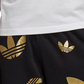 Calça de moletom masculina Adidas Originals Metallic Trefoil Fleece preta, tamanho M