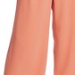 1.STATE Calças de crepe femininas de perna larga, laranja, tamanho X-G