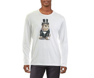 Camiseta masculina Clubroom Graphic Classic Fit, branca, tamanho médio