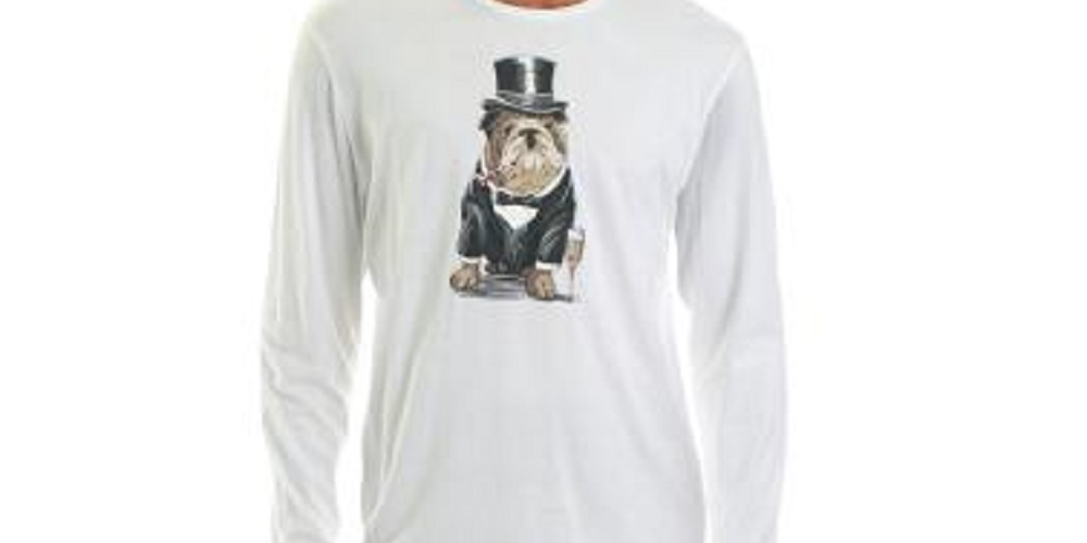 Camiseta masculina Clubroom Graphic Classic Fit, branca, tamanho médio