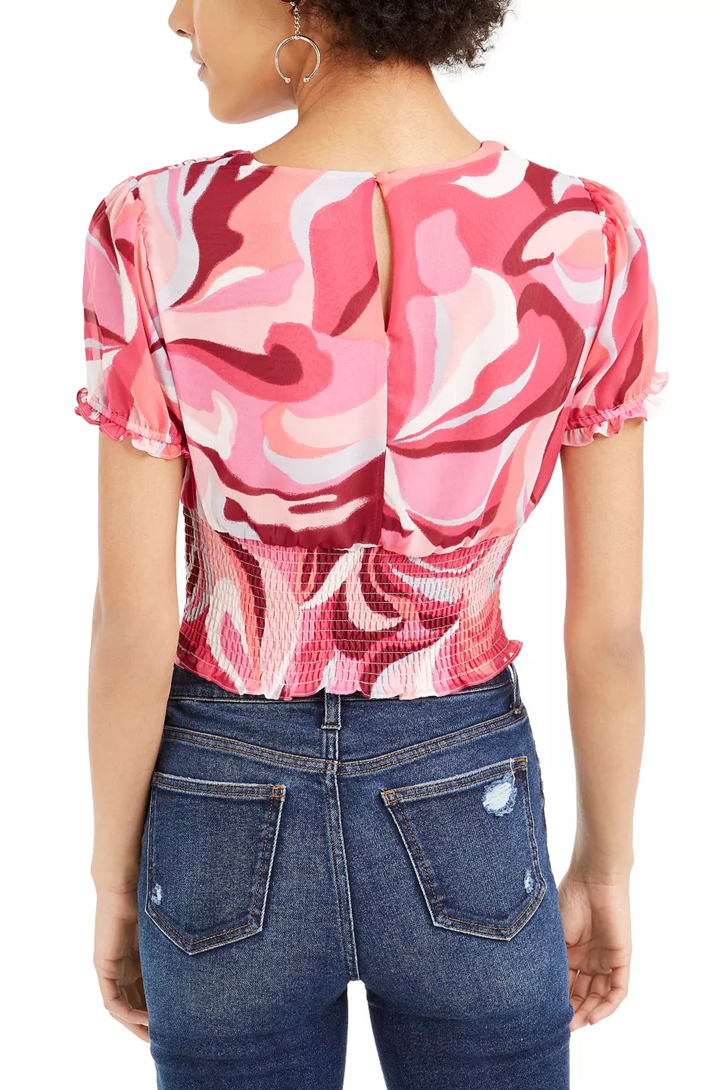 Blusa feminina estampada Bar III vermelha tamanho X-G