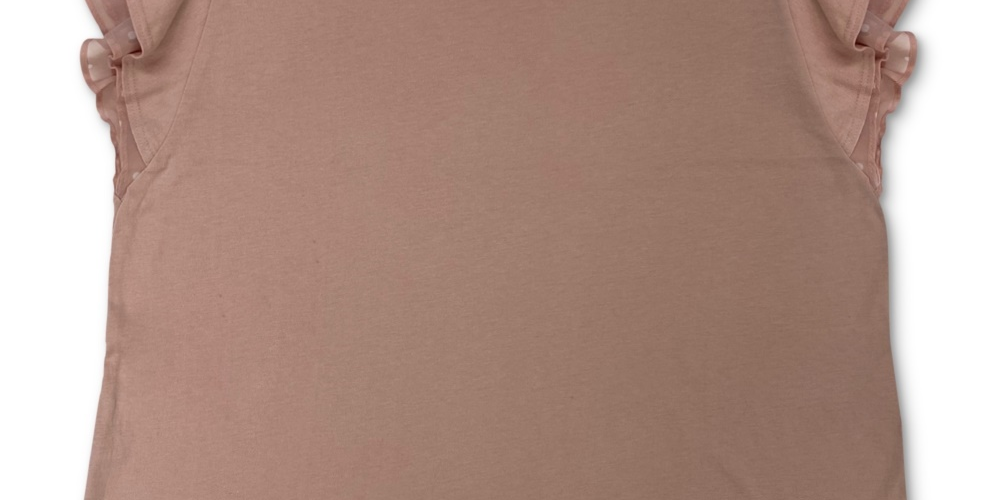 Blusa de mangas curtas com acabamento em bolinhas Style &amp; Co, rosa, tamanho grande