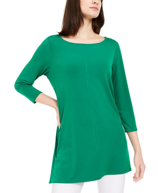 Túnica Alfani Feminina Manga 3/4 Verde Tamanho X-Grande