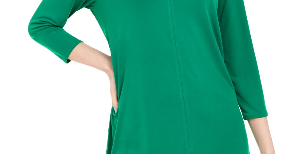 Túnica Alfani Feminina Manga 3/4 Verde Tamanho X-Grande