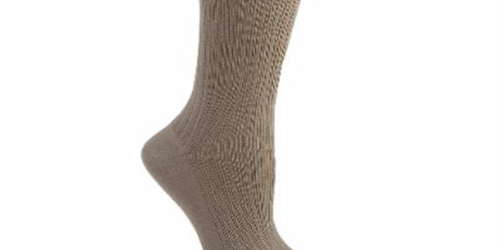 Meias Hue Femininas Scalloped Pointelle Bege Tamanho Único