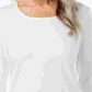 Blusa feminina Karen Scott com decote redondo, tamanho regular e pequeno, branca, tamanho XX-G