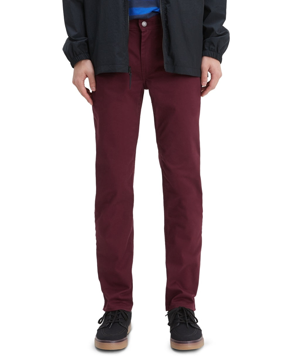 Calça jeans Levi's 511 Slim Fit Commuter masculina, vermelha, tamanho 29x32