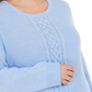 Karen Scott Suéter Feminino Plus Size em Tricô com Painel Azul Tamanho 0X