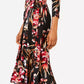 Vestido envelope estampado feminino conectado roxo tamanho 12