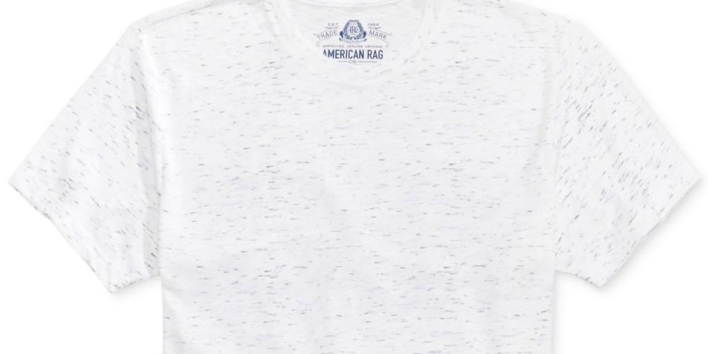 Camiseta texturizada masculina American Rag, branca, tamanho XX-G