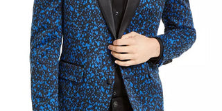 Blazer estampado masculino INC International Concepts azul tamanho XXX-G