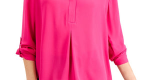 Blusa feminina Charter Club com decote aberto, rosa, tamanho extragrande