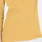 Blusa feminina Karen Scott de algodão com manga 3/4, tamanho cáqui, médio
