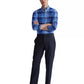Camisa Ralph Lauren Masculina Slim Fit de Popeline Elástica com Botões Azul Tamanho X-S