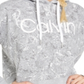 Calvin Klein Moletom com capuz feminino Performance Cobra Print Fleece Cinza Tamanho XS