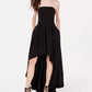 Vestido sem alças alto-baixo Speechless Juniors, preto, tamanho 9