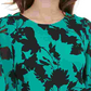 Blusa Calvin Klein Feminina Estampada com Ombros Smocked Verde Tamanho Médio
