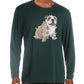 Camiseta masculina com estampa de buldogue natalino, tamanho médio, verde, Club Room