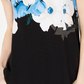 Camiseta feminina Alfani estampada com bainha redonda, azul, tamanho pequeno pequeno