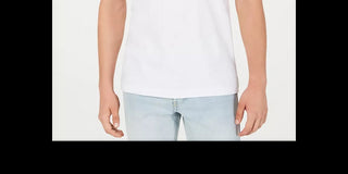 Camiseta masculina Calvin Klein com estampa de logotipo - Azul-marinho, tamanho médio