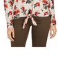 Suéter feminino estampado estilo &amp; co, tamanho pequeno, marrom, tamanho pequeno, GG