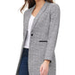Tommy Hilfiger Blazer feminino xadrez com um botão e cotovelo cinza, tamanho 16