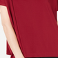 Blusa feminina Alfani com decote falso e manga curta, vermelha, tamanho grande