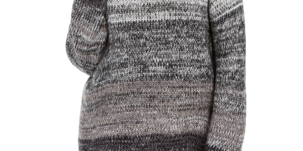 Suéter mesclado ombré estilo &amp; co cinza tamanho extragrande