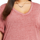 Camiseta feminina plus size estilo &amp; co burnout vermelha tamanho 0X