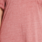 Camiseta feminina plus size estilo &amp; co burnout vermelha tamanho 0X