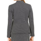 Blazer feminino Kasper Pindot com gola invertida, preto, tamanho 10