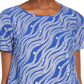 Blusa feminina Michael Kors com estampa de corrente, tamanhos azul, tamanho GG