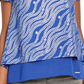 Blusa feminina Michael Kors com estampa de corrente, tamanhos azul, tamanho GG