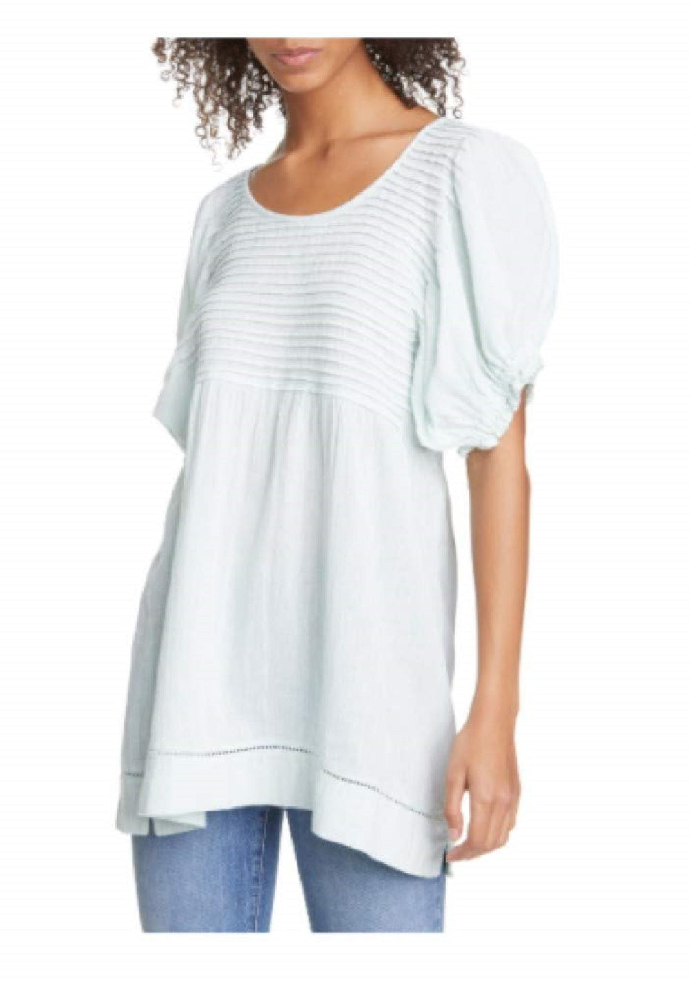 Blusa túnica Elsie feminina Free People verde tamanho grande