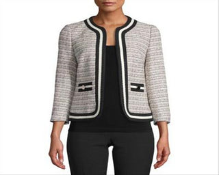 Anne Klein Women's Tweed Separate Jacket Suit Pink- Size 16