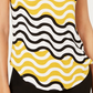 Camiseta feminina Alfani Petite com estampa e bainha redonda, tamanho P, amarela