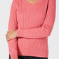 Karen Scott Suéter Feminino Petite Cotton Cable Knit Rosa Tamanho PXL