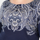 Karen Scott Blusa Feminina Plus Size Estampada Manga 3/4 Azul Tamanho 0X